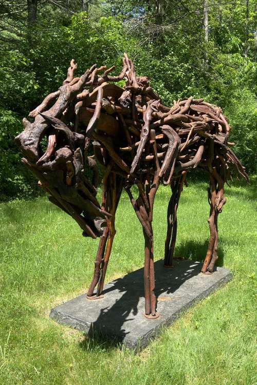 Gallant Bess. Driftwood horse sculpture by Rita Dee.